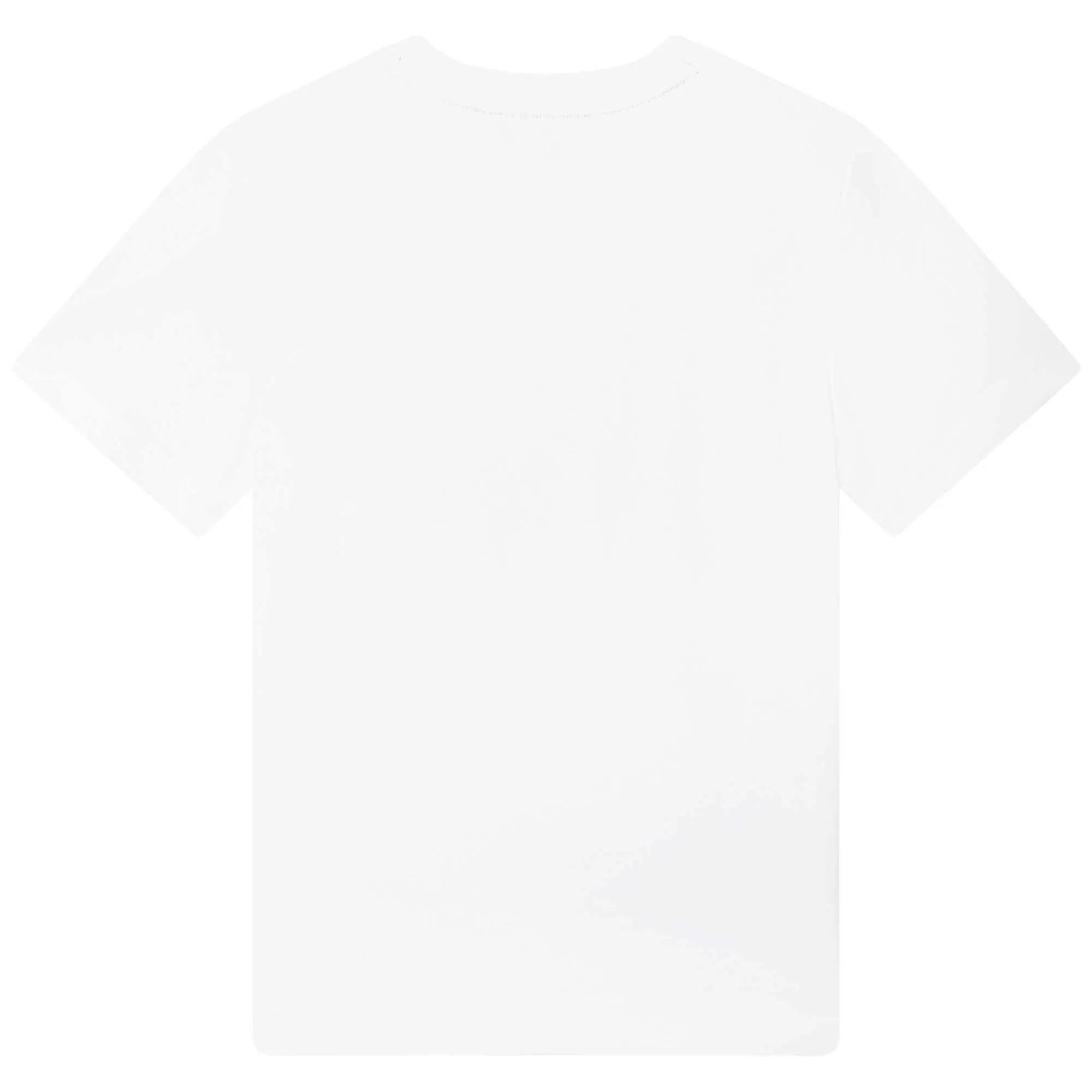 Boys White Cotton Logo T-shirt