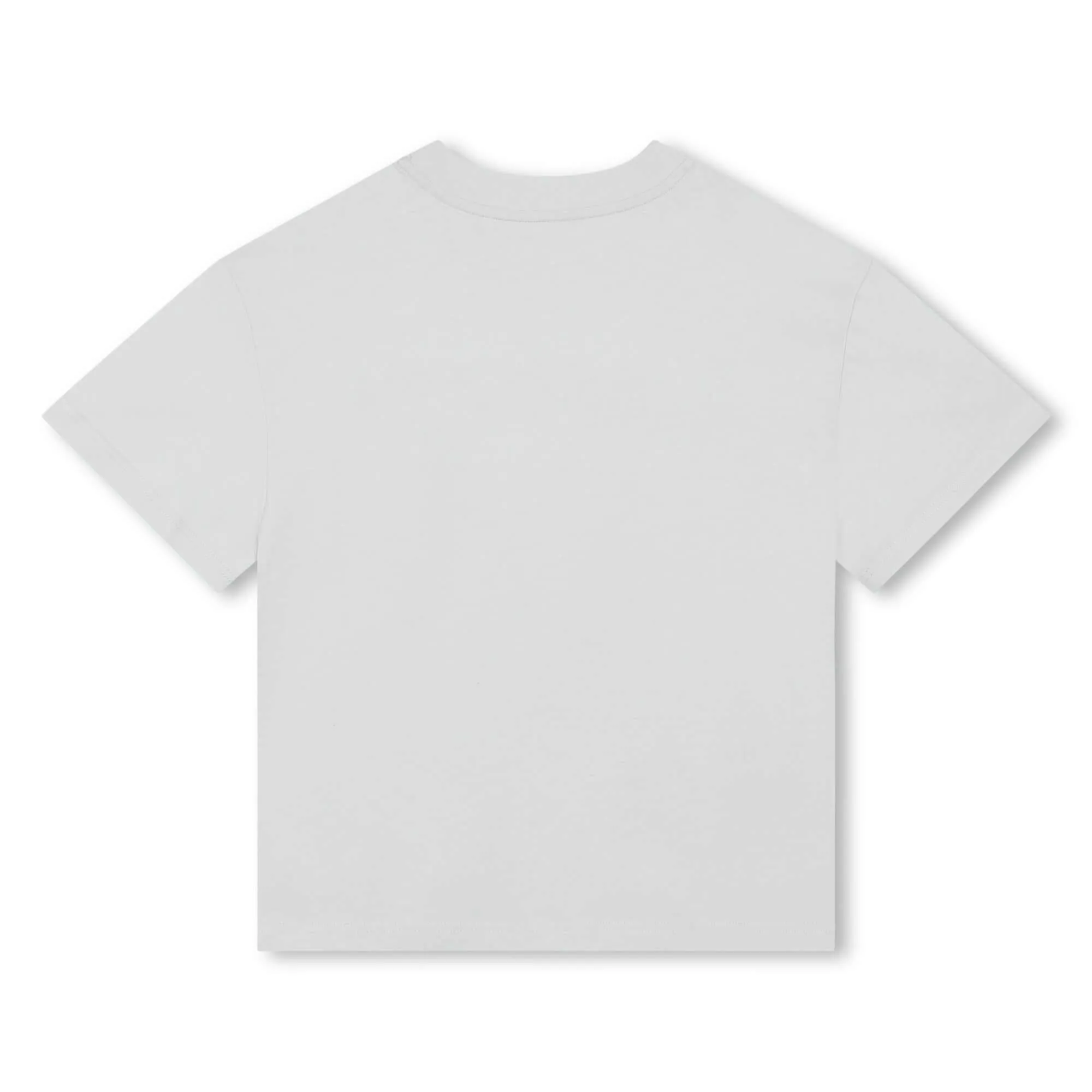 Boys White Cotton Logo T-Shirt