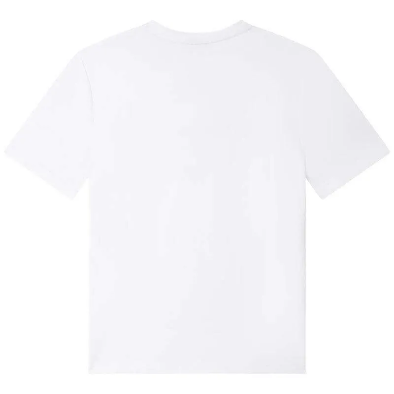 Boys White Gradient Logo Short Sleeve T-shirt