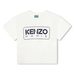 Boys White Kenzo Paris Logo T-Shirt