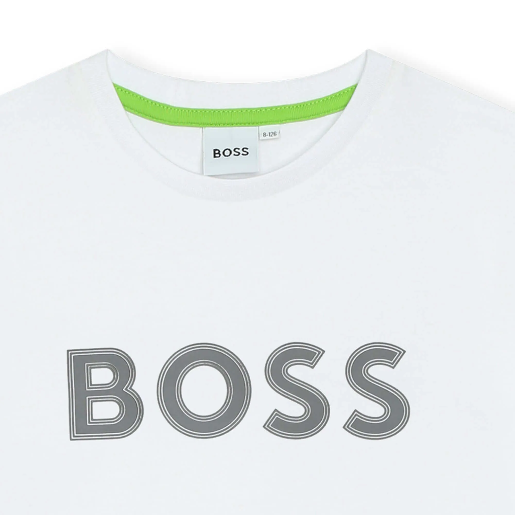 Boys White Logo Short Sleeve T-Shirt