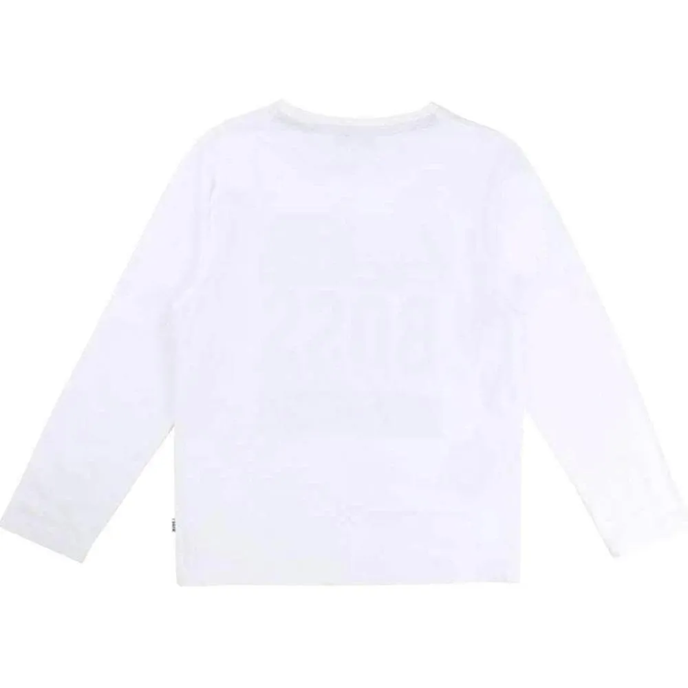 Boys White Long Sleeve T-shirt