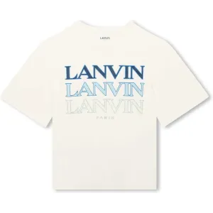 Boys White Multi Logo T-Shirt