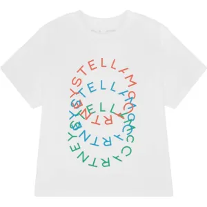 Boys White Organic Cotton Logo T-Shirt