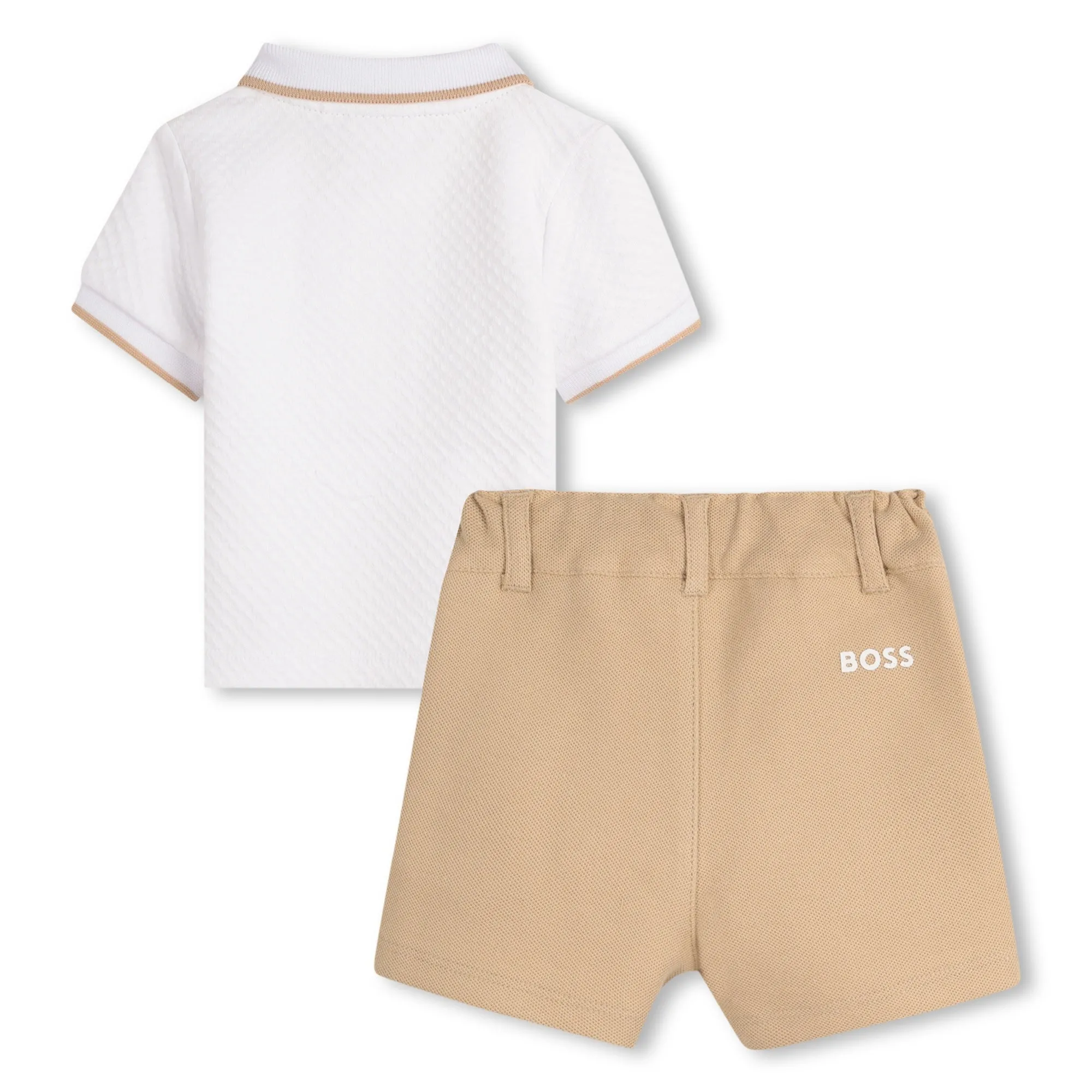 Boys White Polo Set