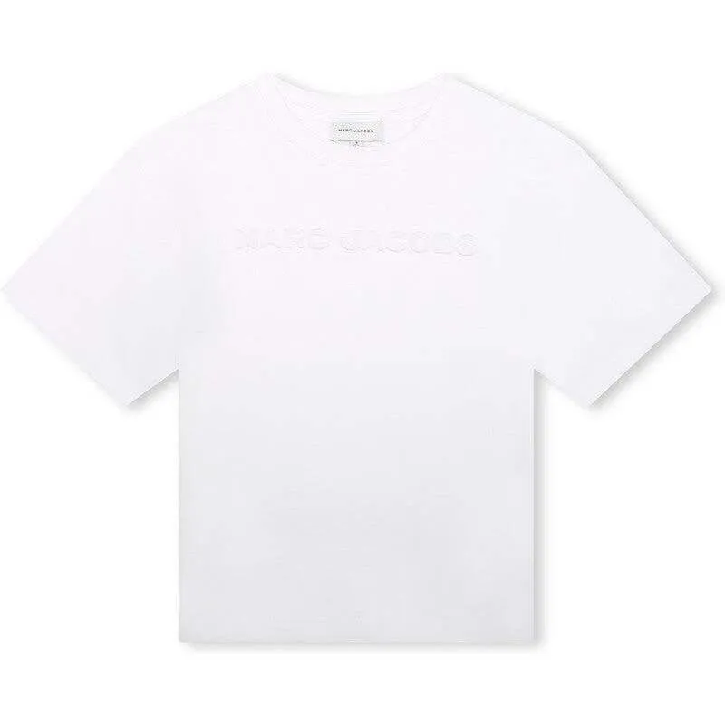 Boys White Short Sleeve T-Shirt