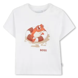 Boys White Short Sleeve T-Shirt