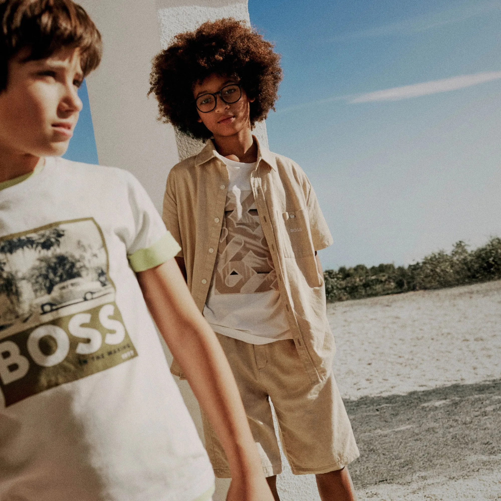 Boys White Short Sleeve T-Shirt