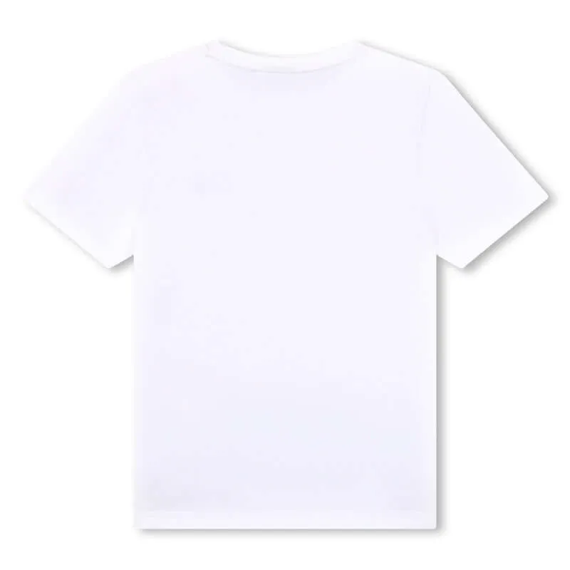 Boys White Short Sleeve T-Shirt