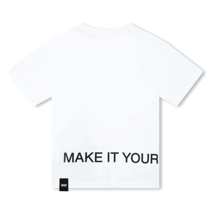 Boys White Short Sleeve T-Shirt