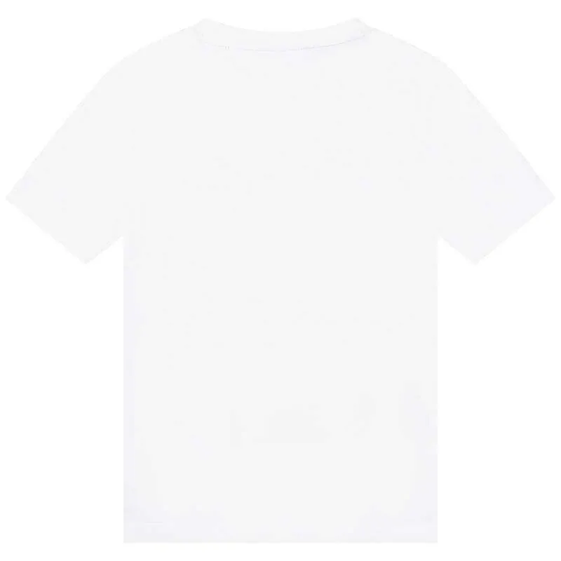 Boys White Short Sleeve T-shirt