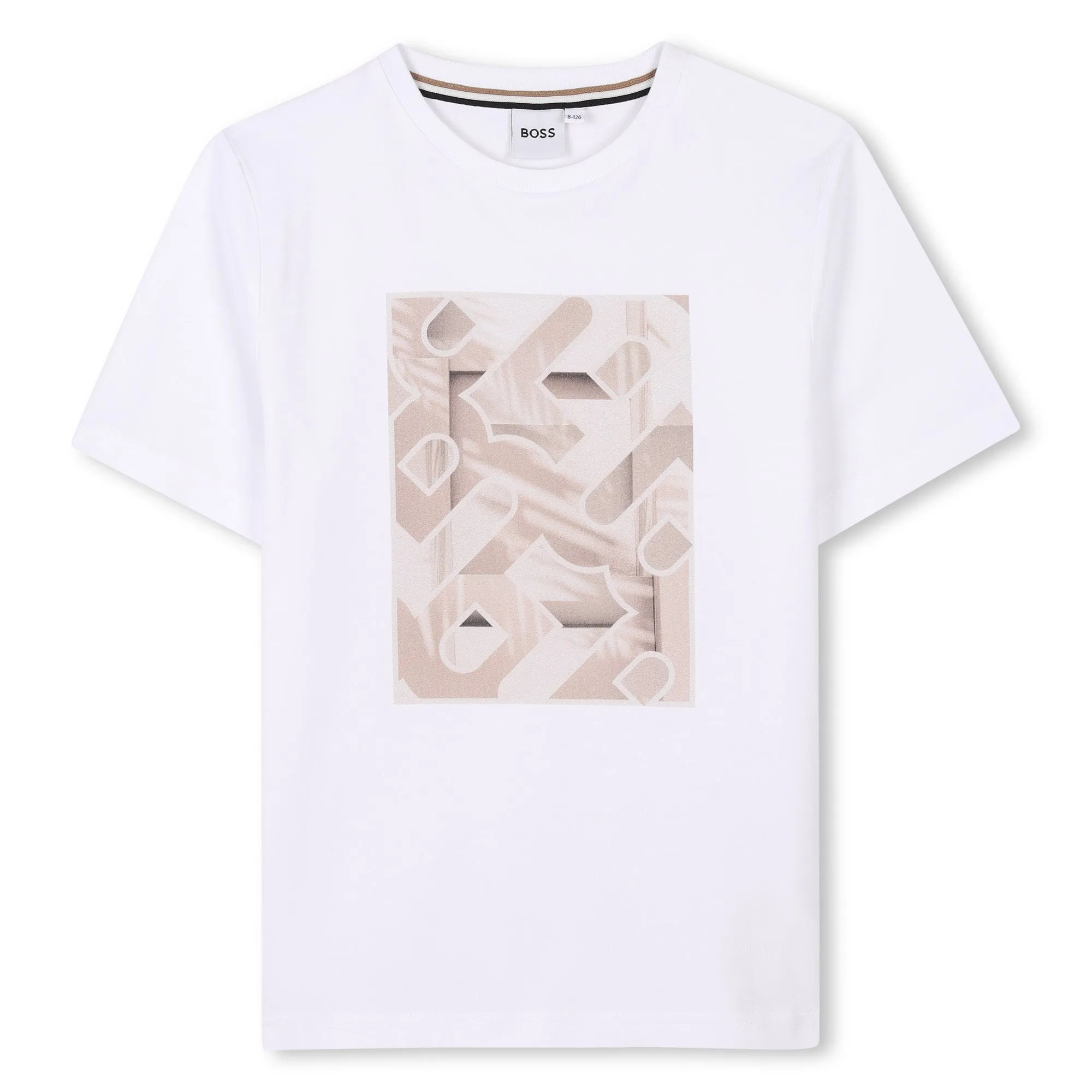 Boys White Short Sleeve T-Shirt