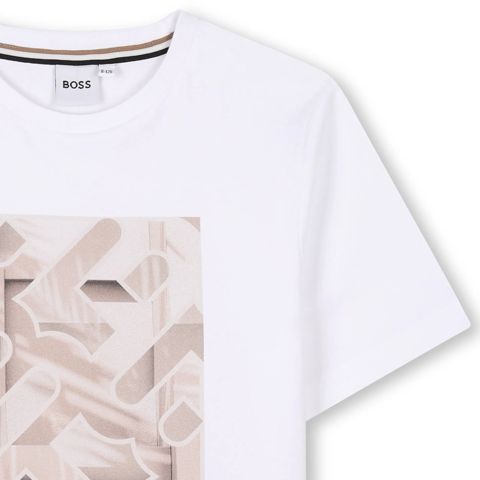 Boys White Short Sleeve T-Shirt