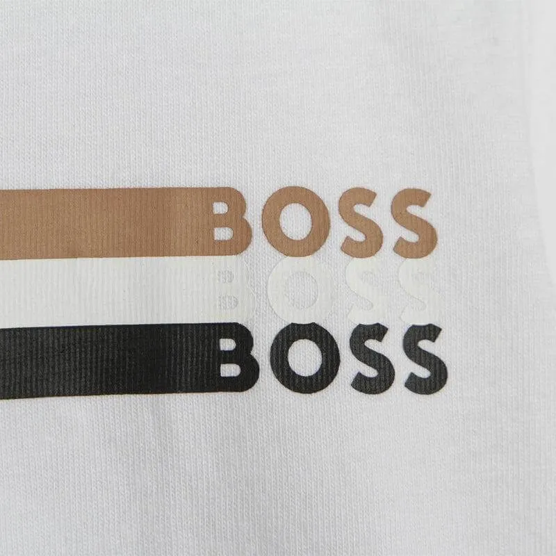 Boys White Short Sleeve T-shirt