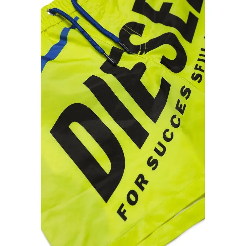 Boys Yellow Logo Shorts