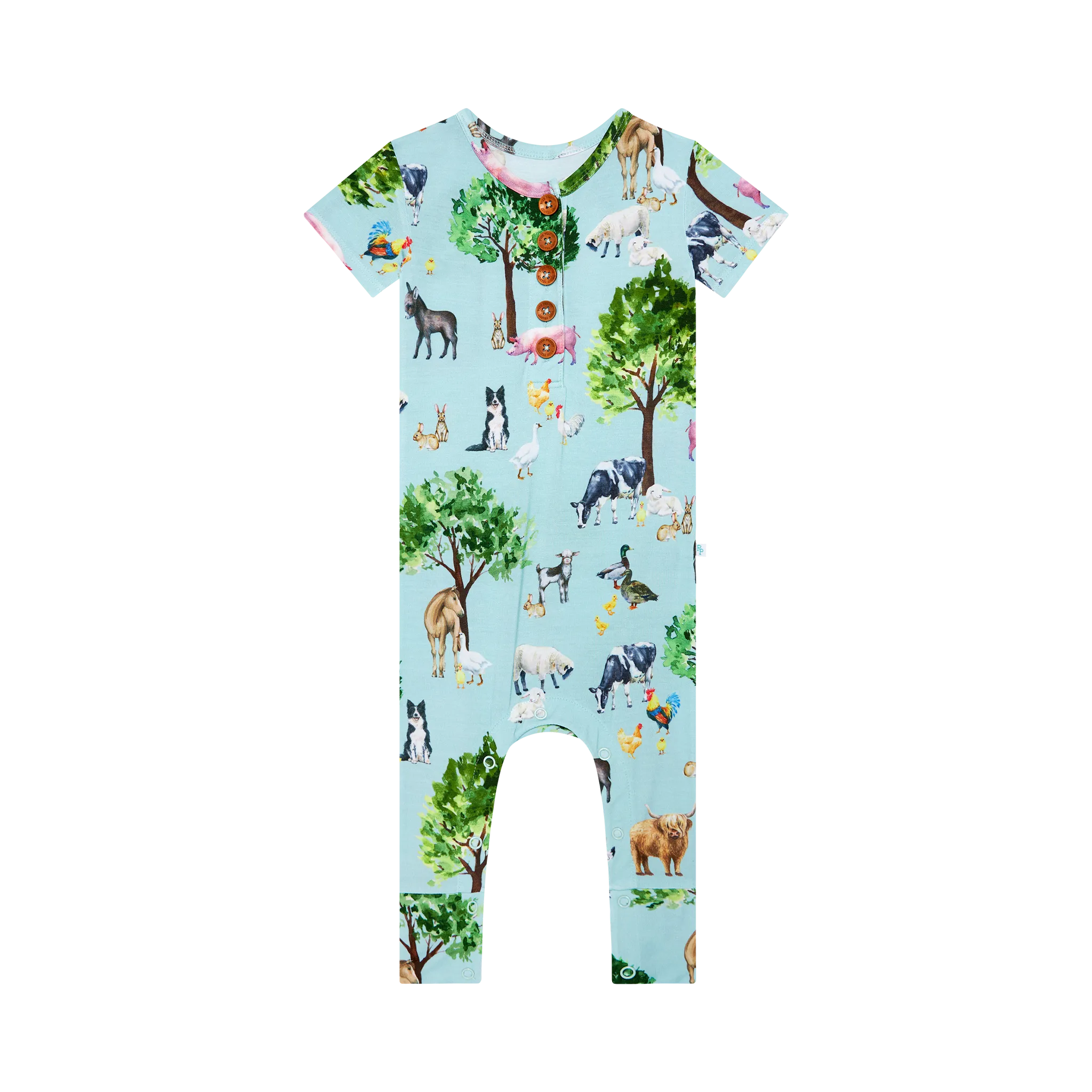 Brayden - Short Sleeve Henley Romper