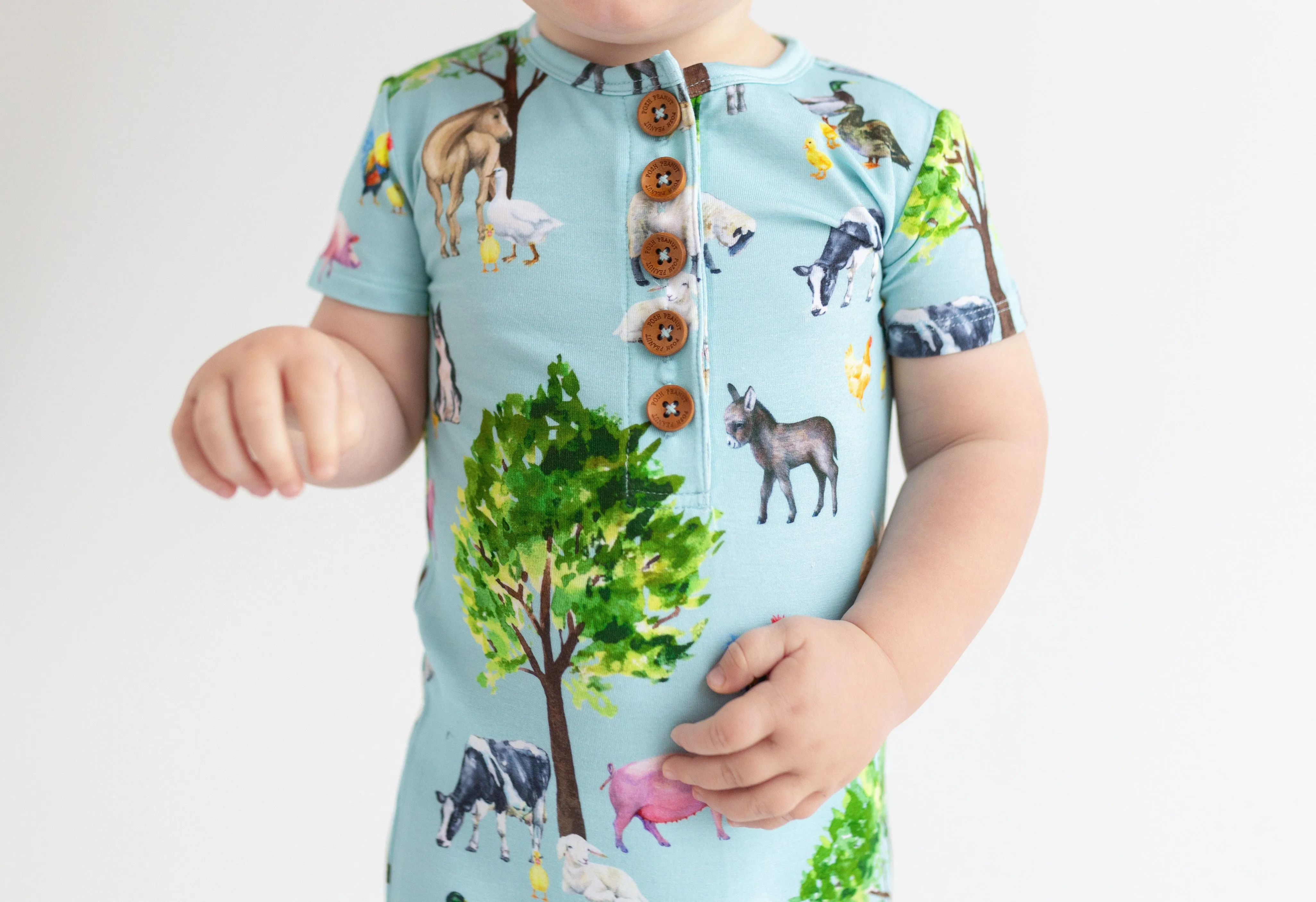 Brayden - Short Sleeve Henley Romper