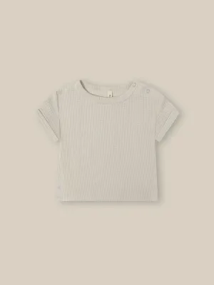Ceramic White Waffle Boxy T-shirt