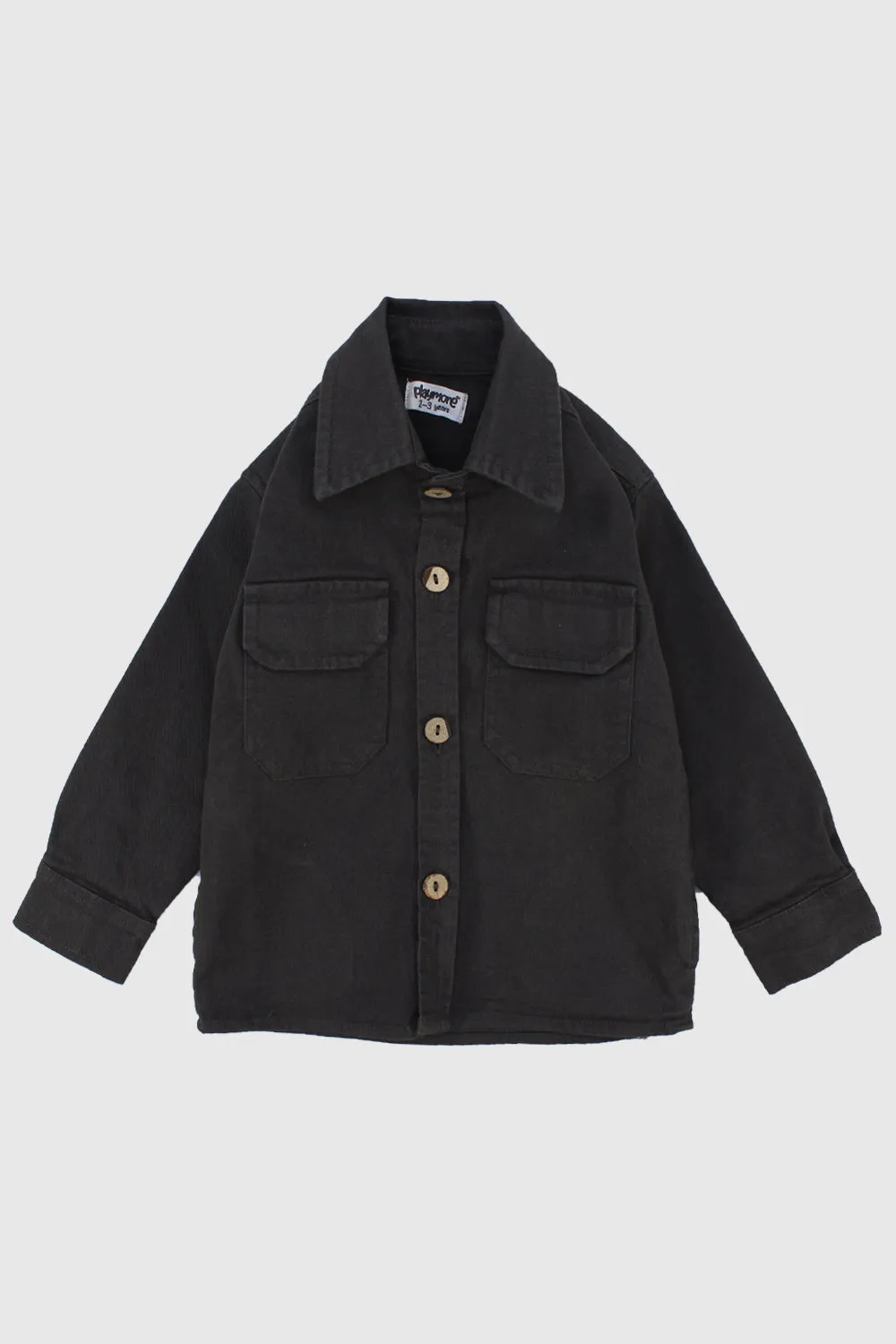 Charcoal Long-Sleeved Overshirt