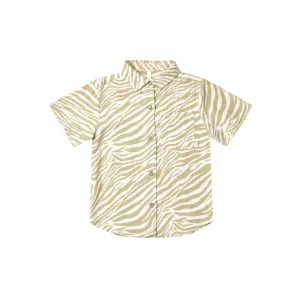 Collared Short Sleeve Shirt | Zebra