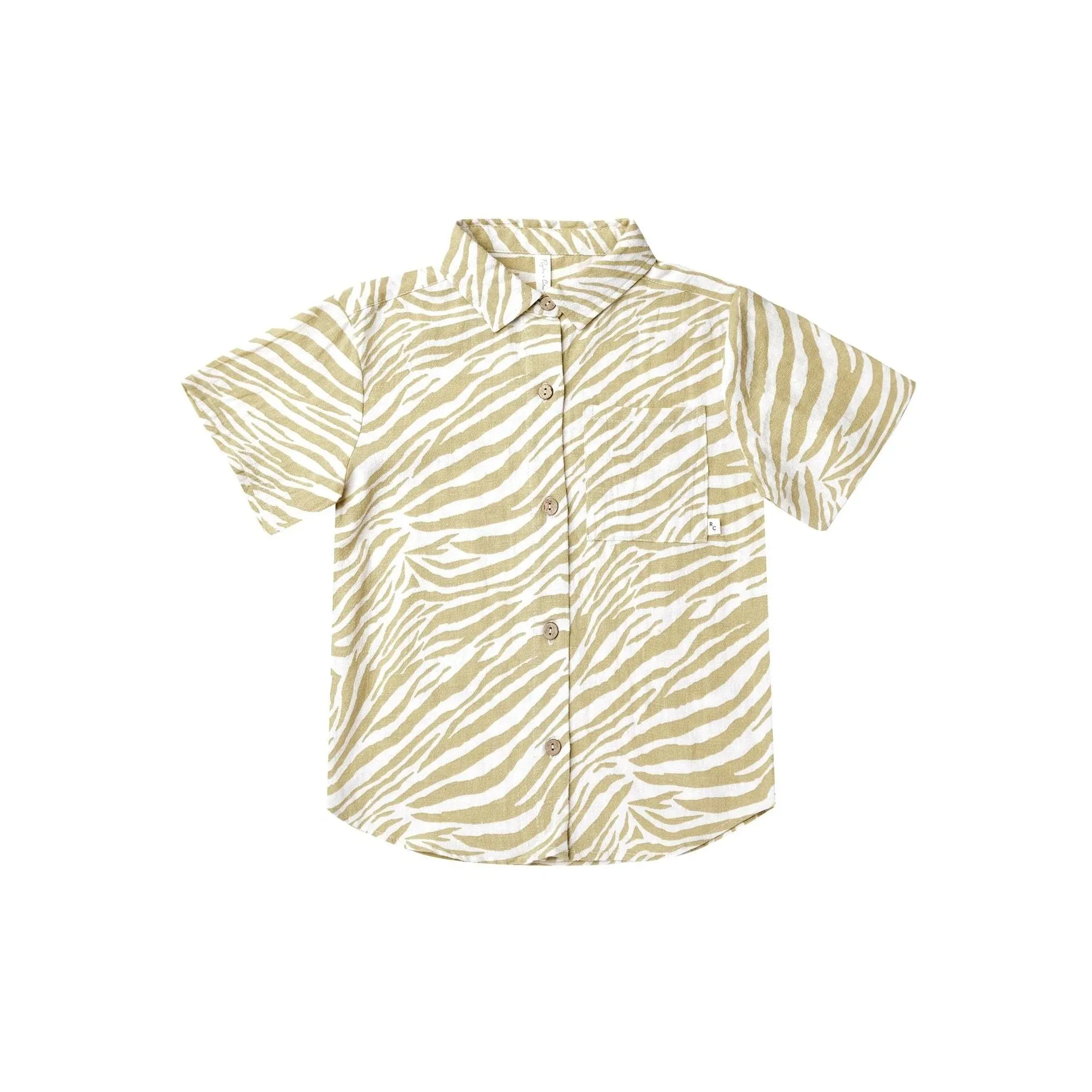 Collared Short Sleeve Shirt | Zebra