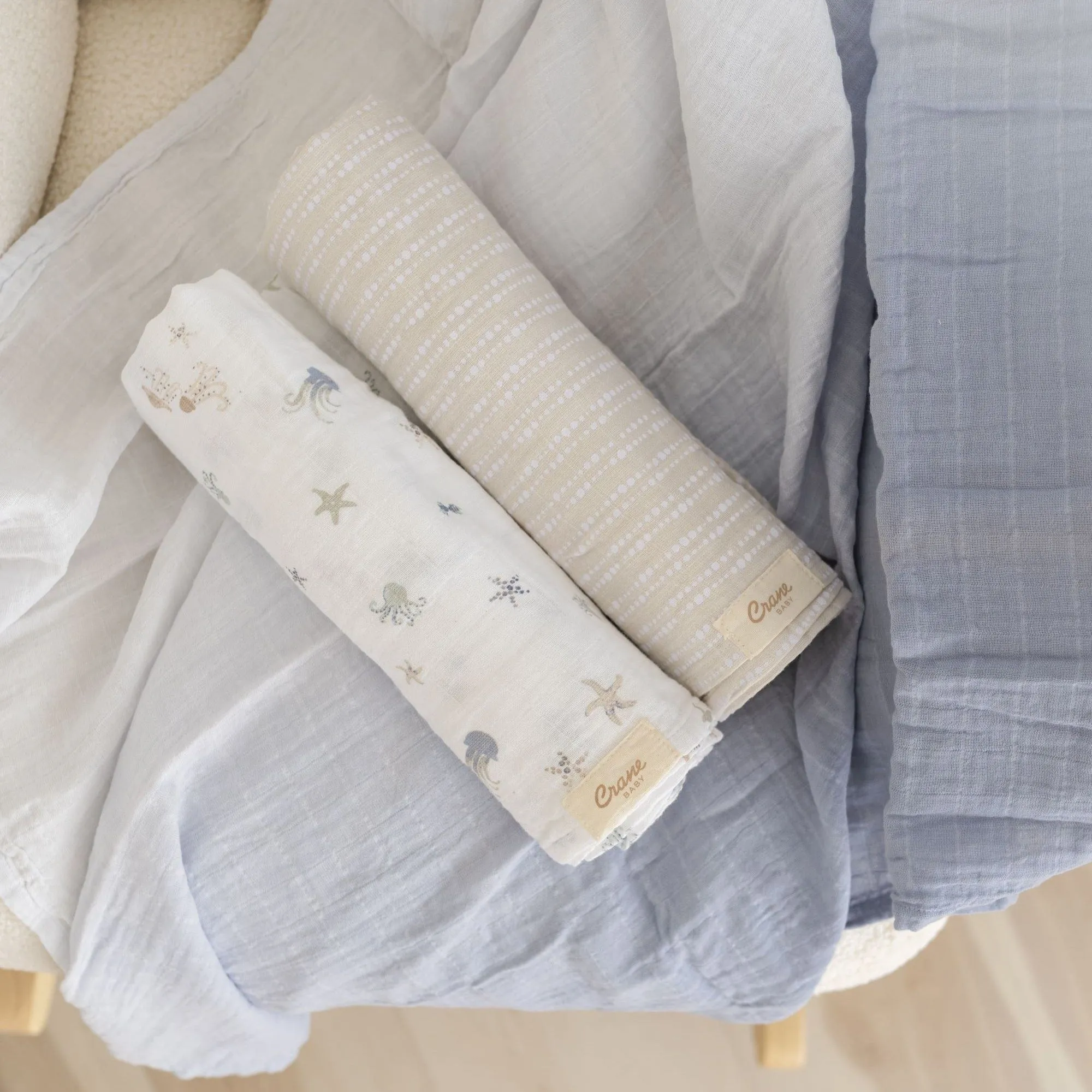 Crane Baby Cove 3-pc. Swaddle Set