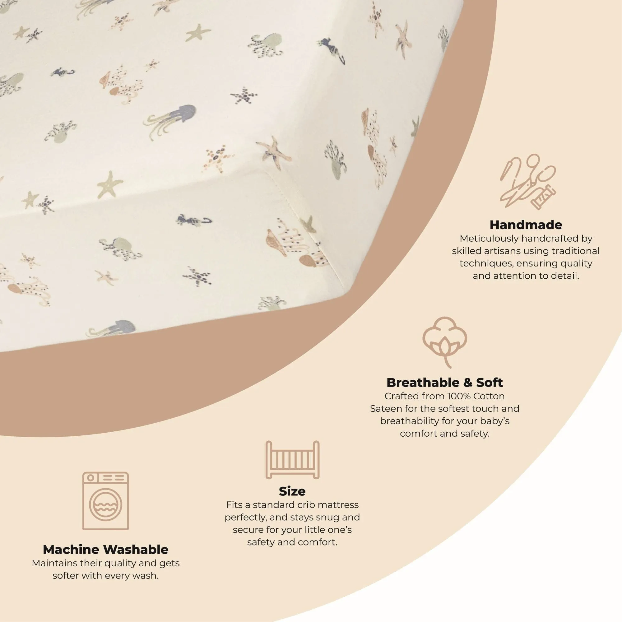 Crane Baby Cove Fitted Crib Sheet
