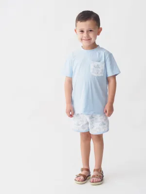 Cypress Row Snips & Snails Boys Play Pocket Short Set