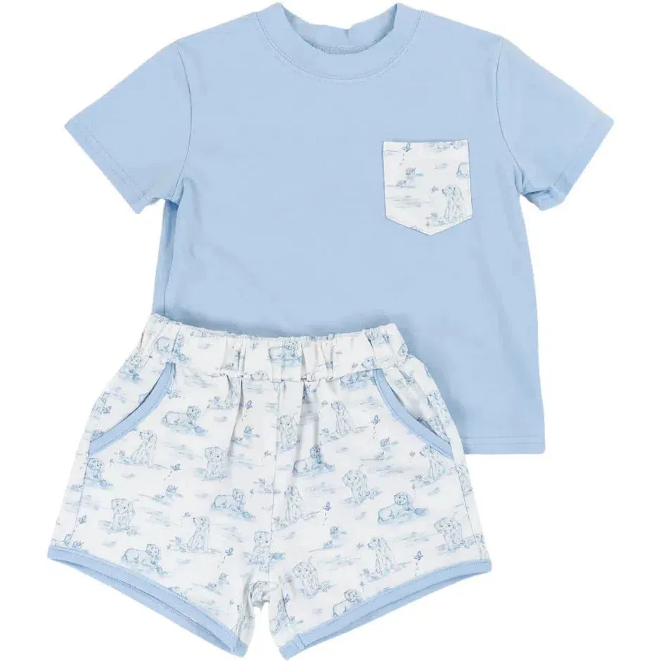 Cypress Row Snips & Snails Boys Play Pocket Short Set
