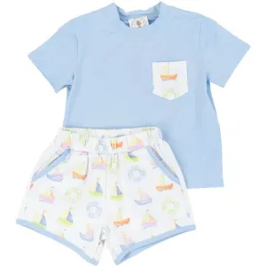 Cypress Row Sweet Sails Boys Play Pocket Short Set