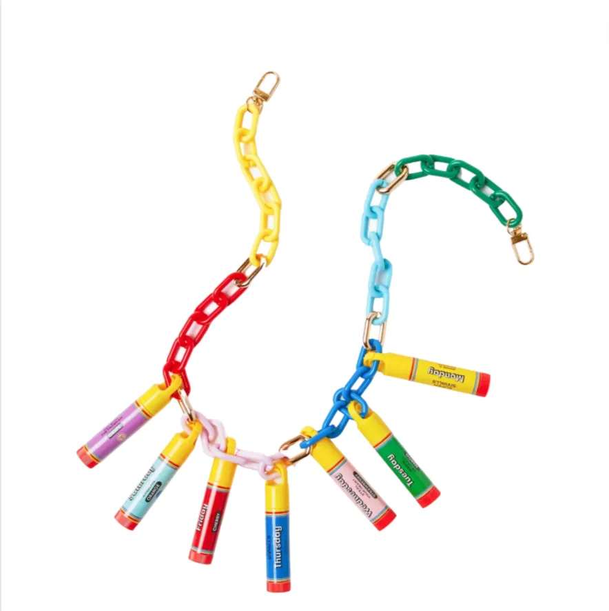 Days of the Week Lip Balm Necklace by Super Smalls