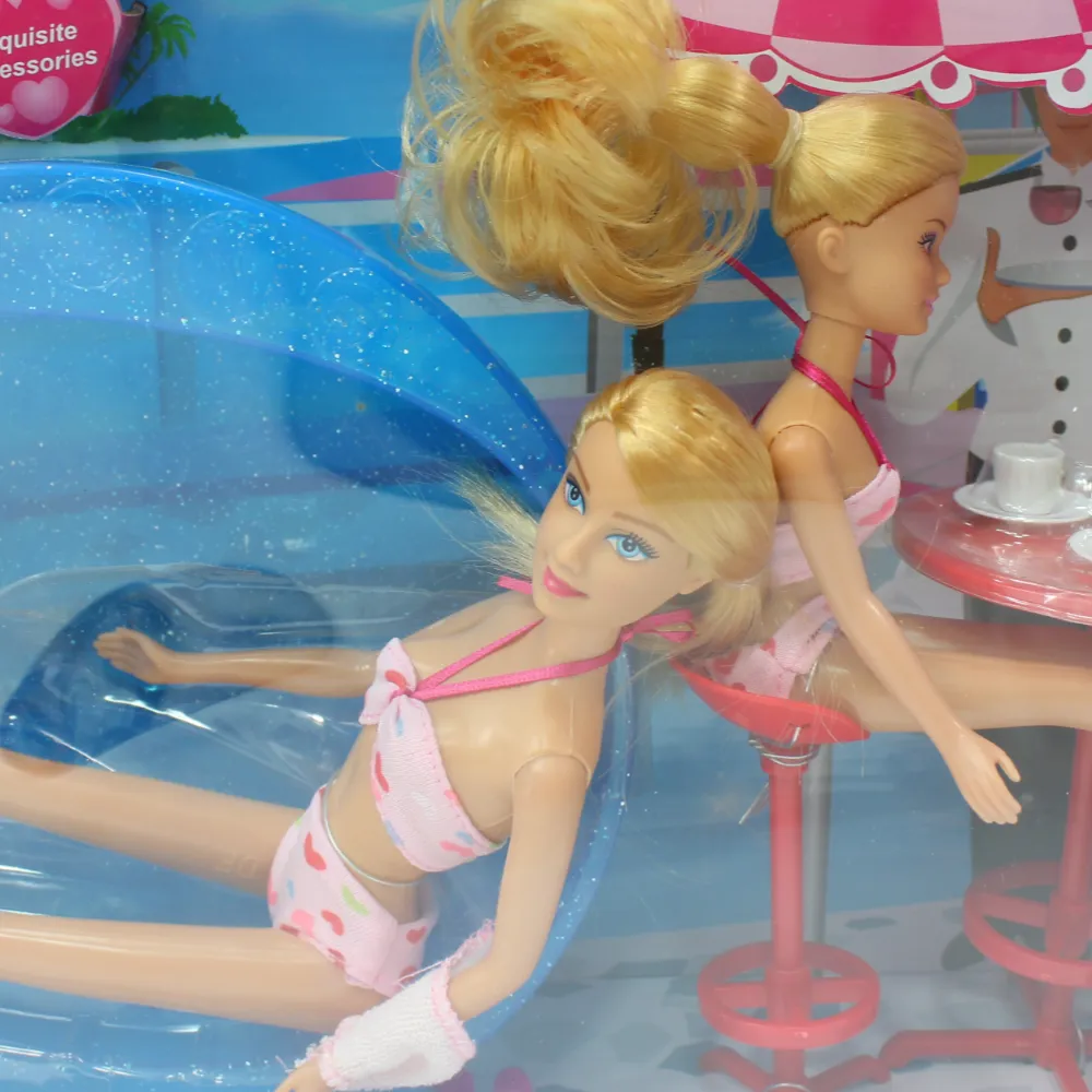 Defa Lucy Swimming Time Playset – 2 Dolls with Accessories (13 Pieces)