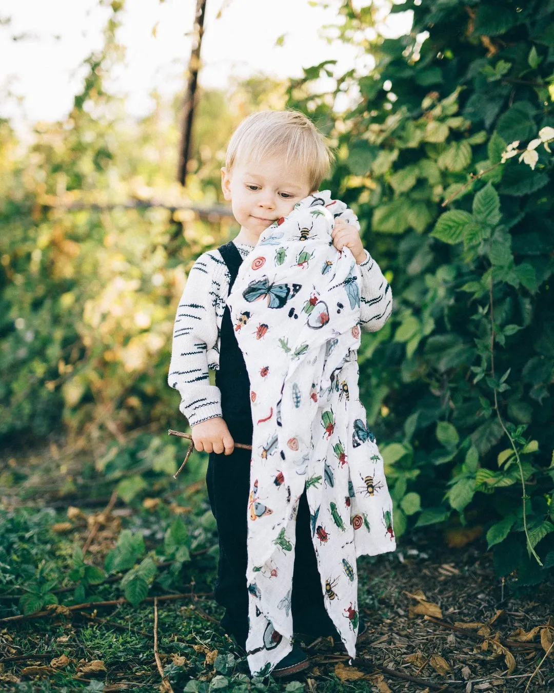 Deluxe Bamboo Single Swaddle - Bugs by Little Unicorn
