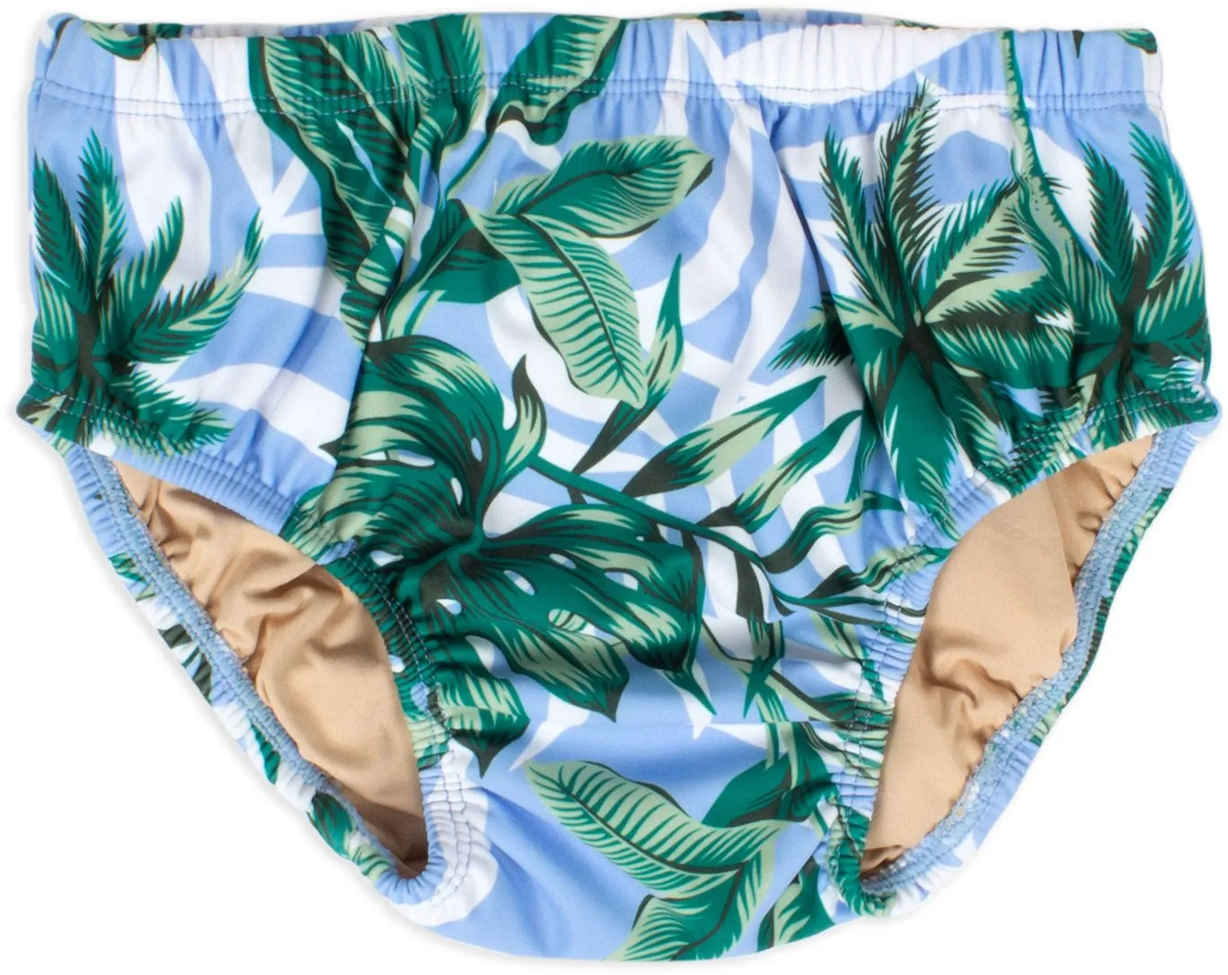 diaper cover - blue palm