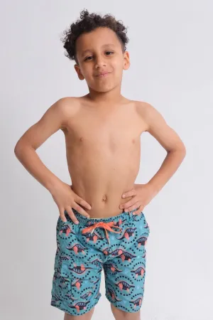 Dino Turquoise Swim Suit