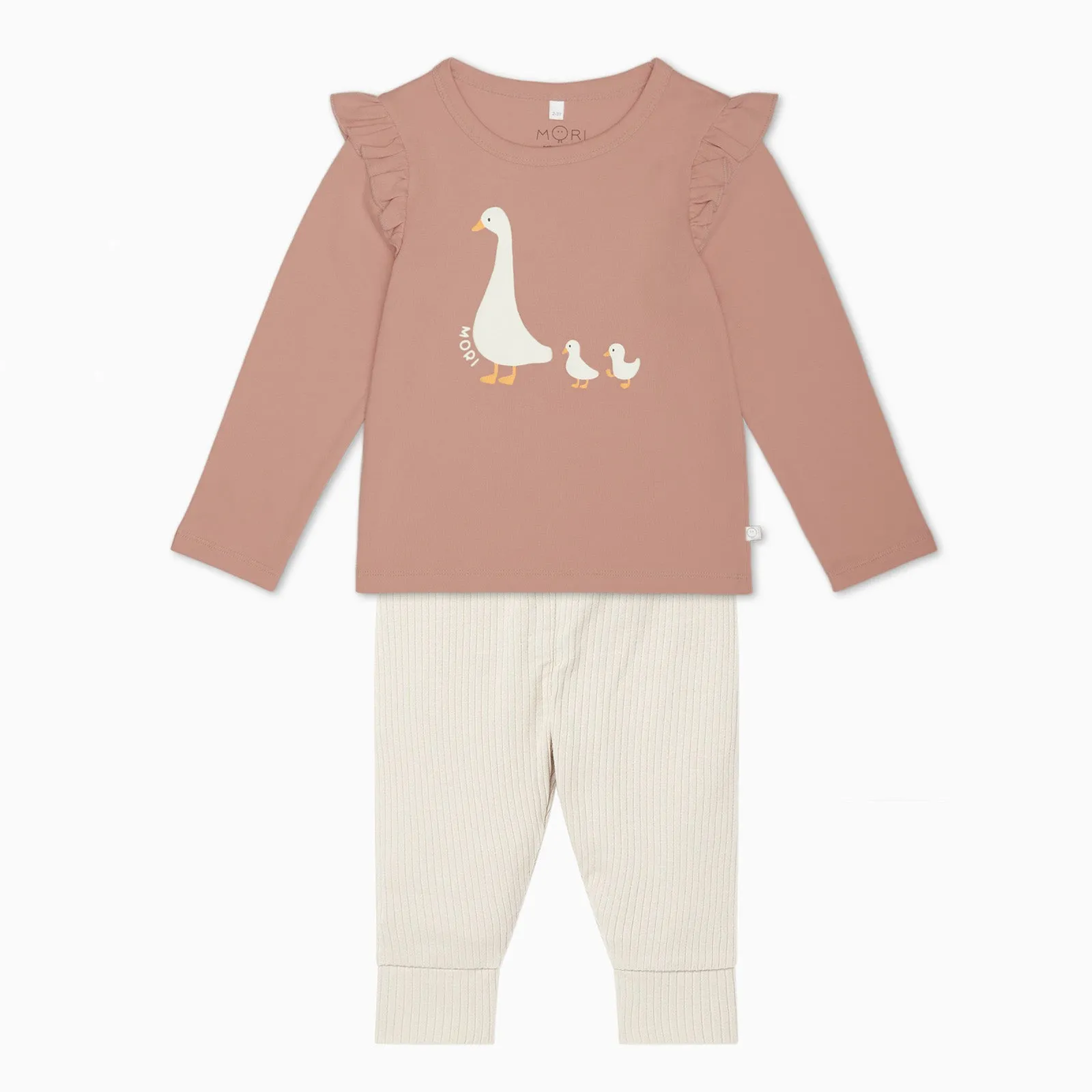 Duck Frilled Top & Leggings Outfit