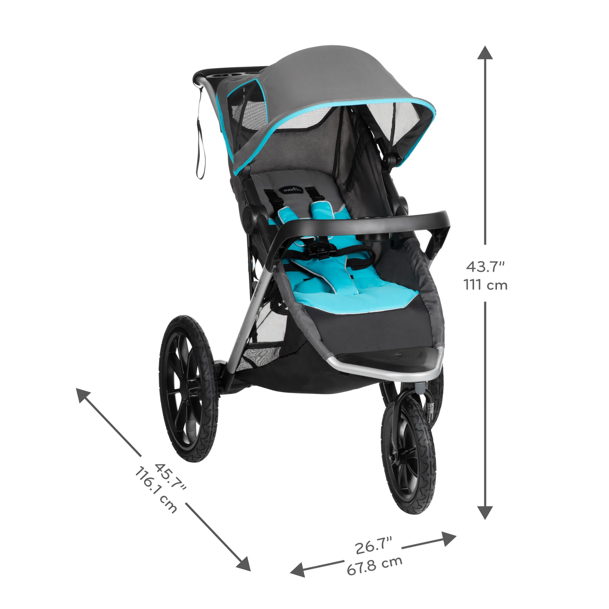 EVENFLO Victory Plus Jogging Stroller Travel System with LiteMax Infant Car Seat