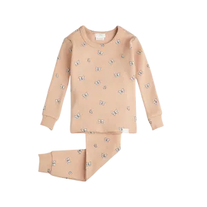 FIRSTS Butterlfy Print on Ribbed Sirocco Infant PJ Set