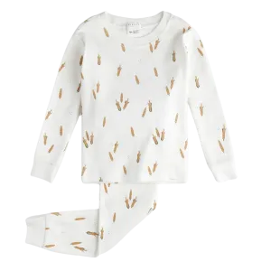 FIRSTS Maize Print on Off-White Infant PJ Set