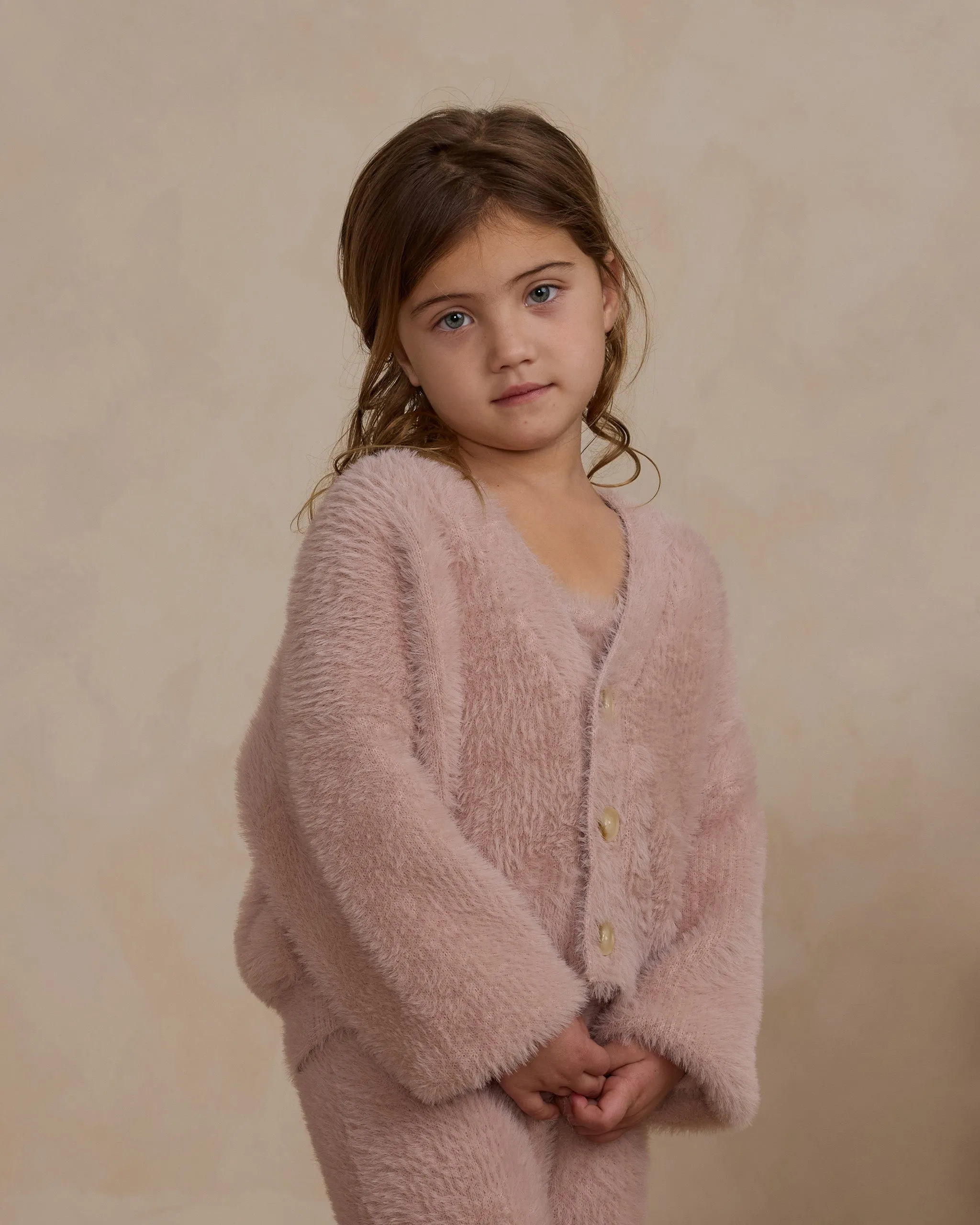 Fuzzy Knit Set || Blush