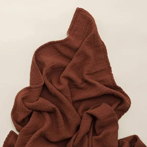 Garbo&Friends Muslin Swaddle Blanket - Cinnamon