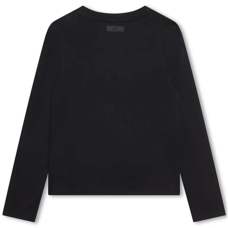 Girls Black Long Sleeve T-Shirt