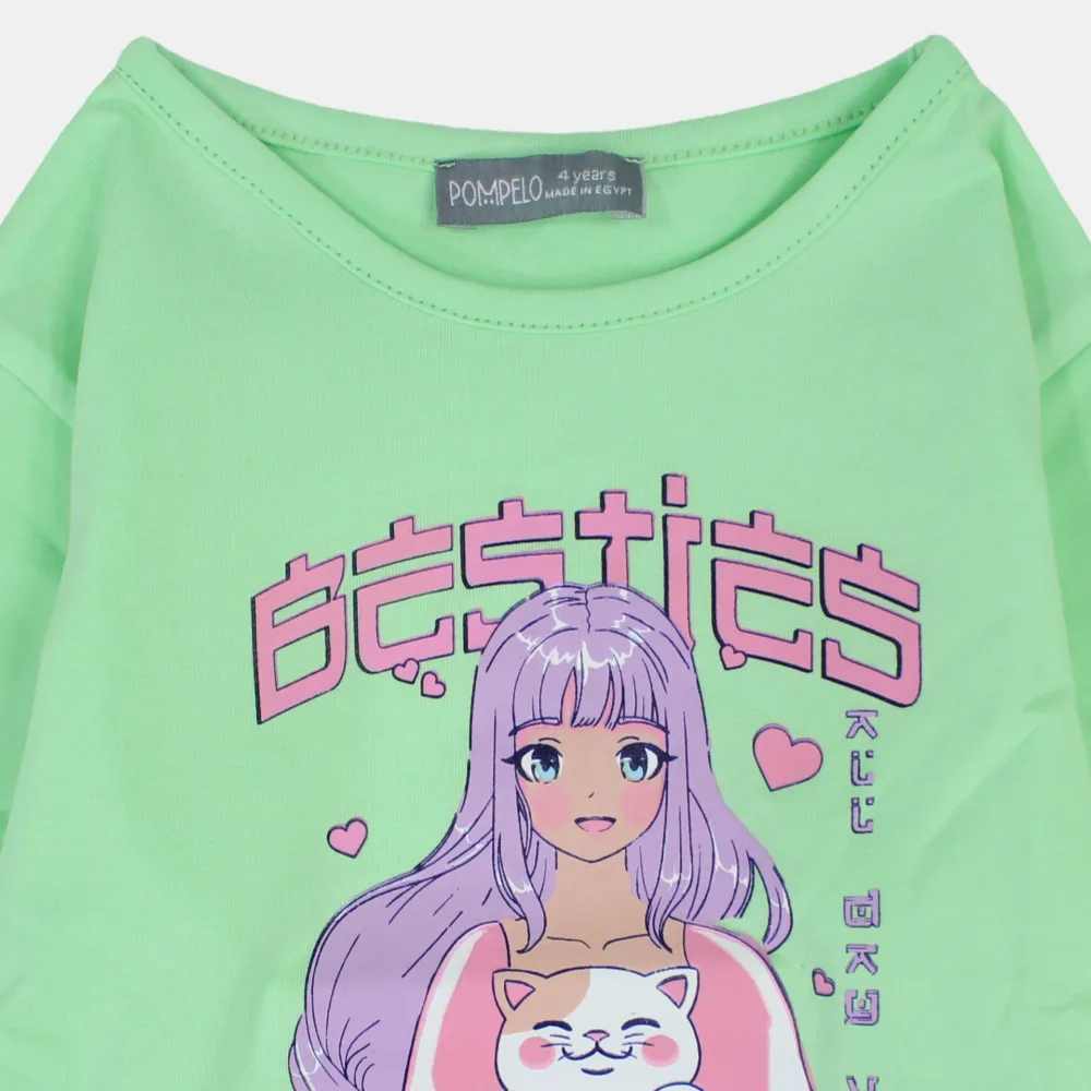 Girls Cotton Long-Sleeved T-Shirt