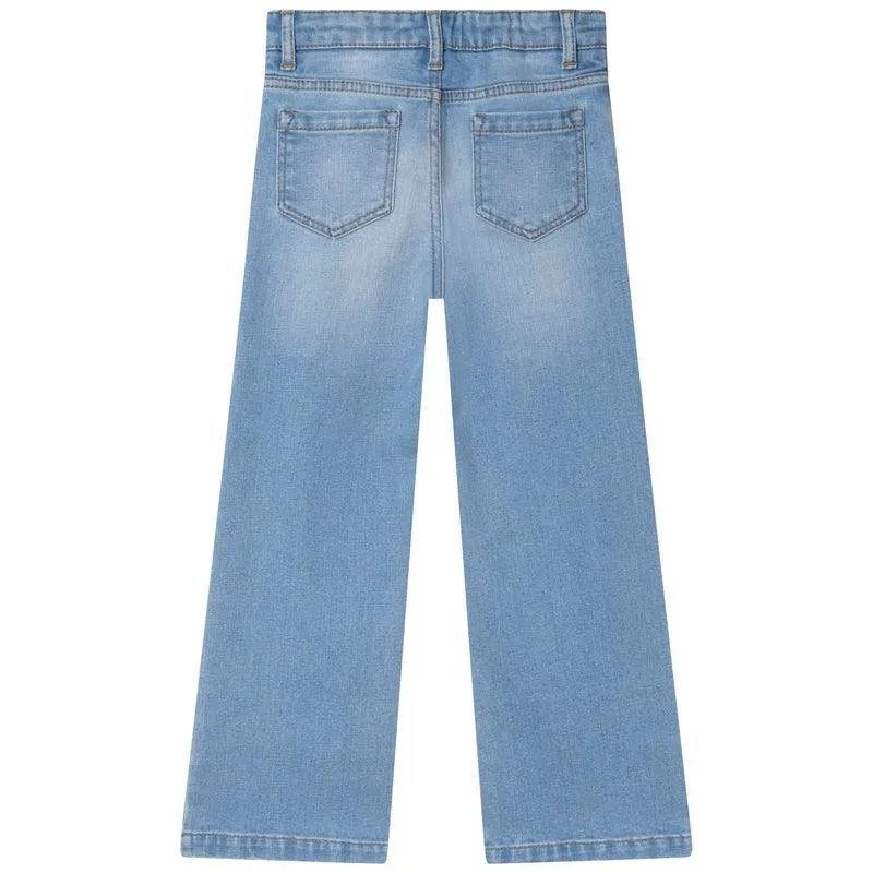 Girls Denim Blue Trousers