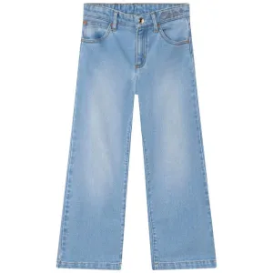 Girls Denim Blue Trousers