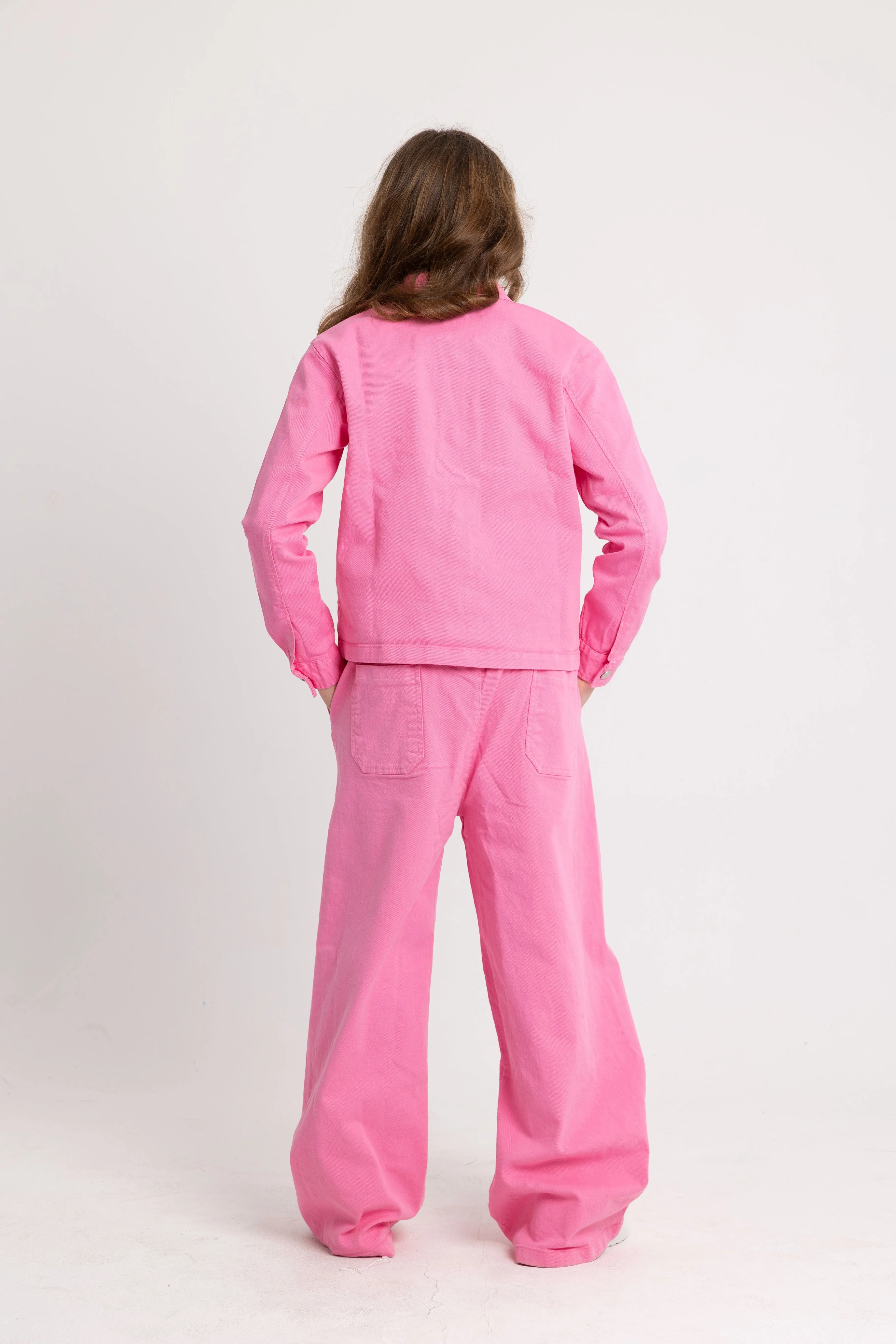 Girls Gabardine Pants – Fuchsia
