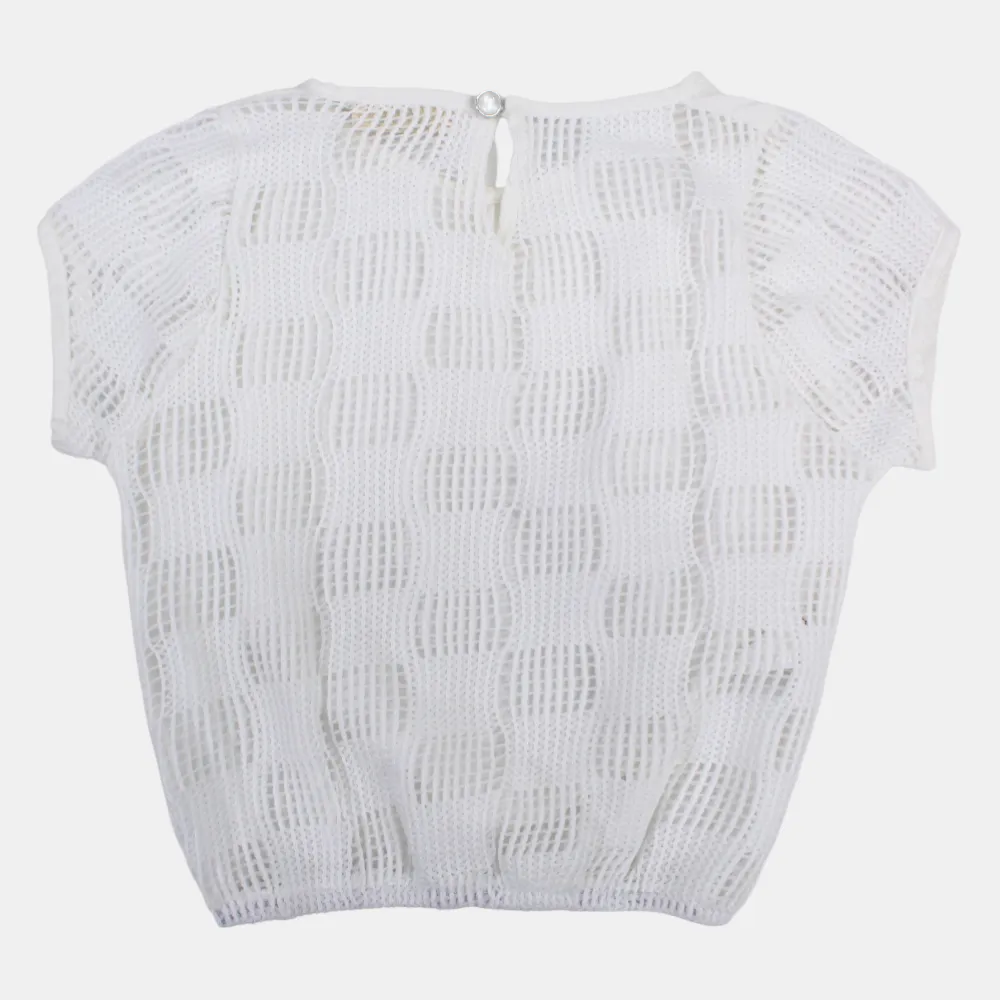 Girls' Lace Blouse – Short Sleeves