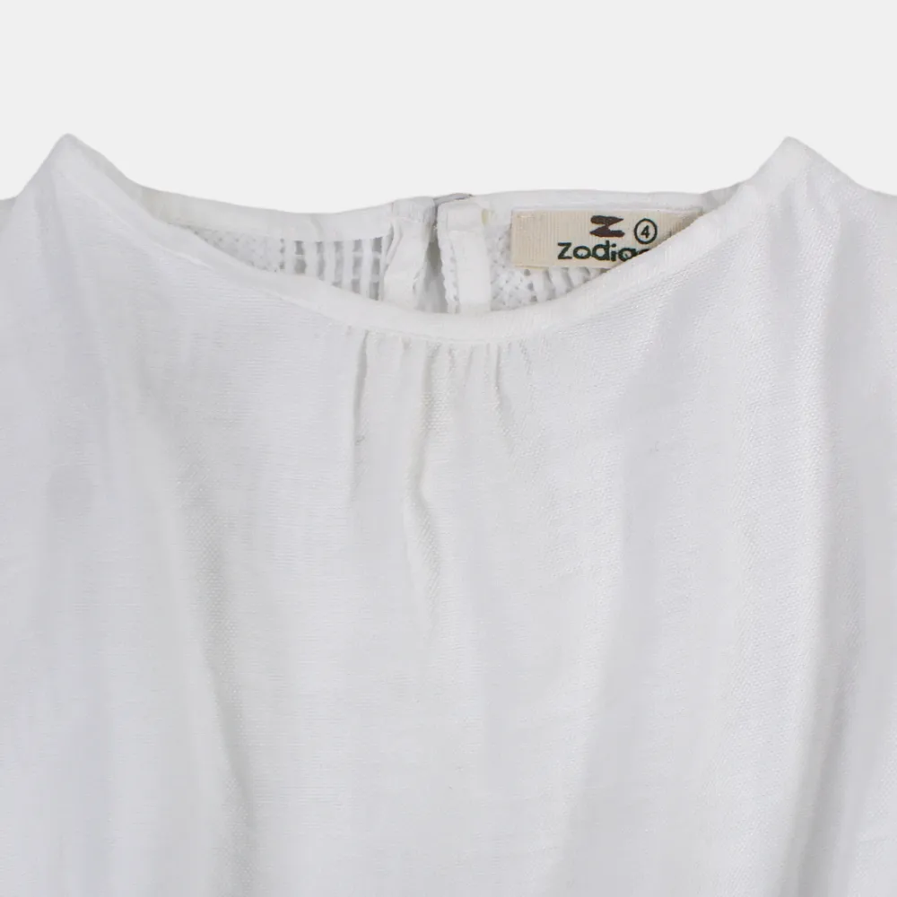 Girls' Lace Blouse – Short Sleeves