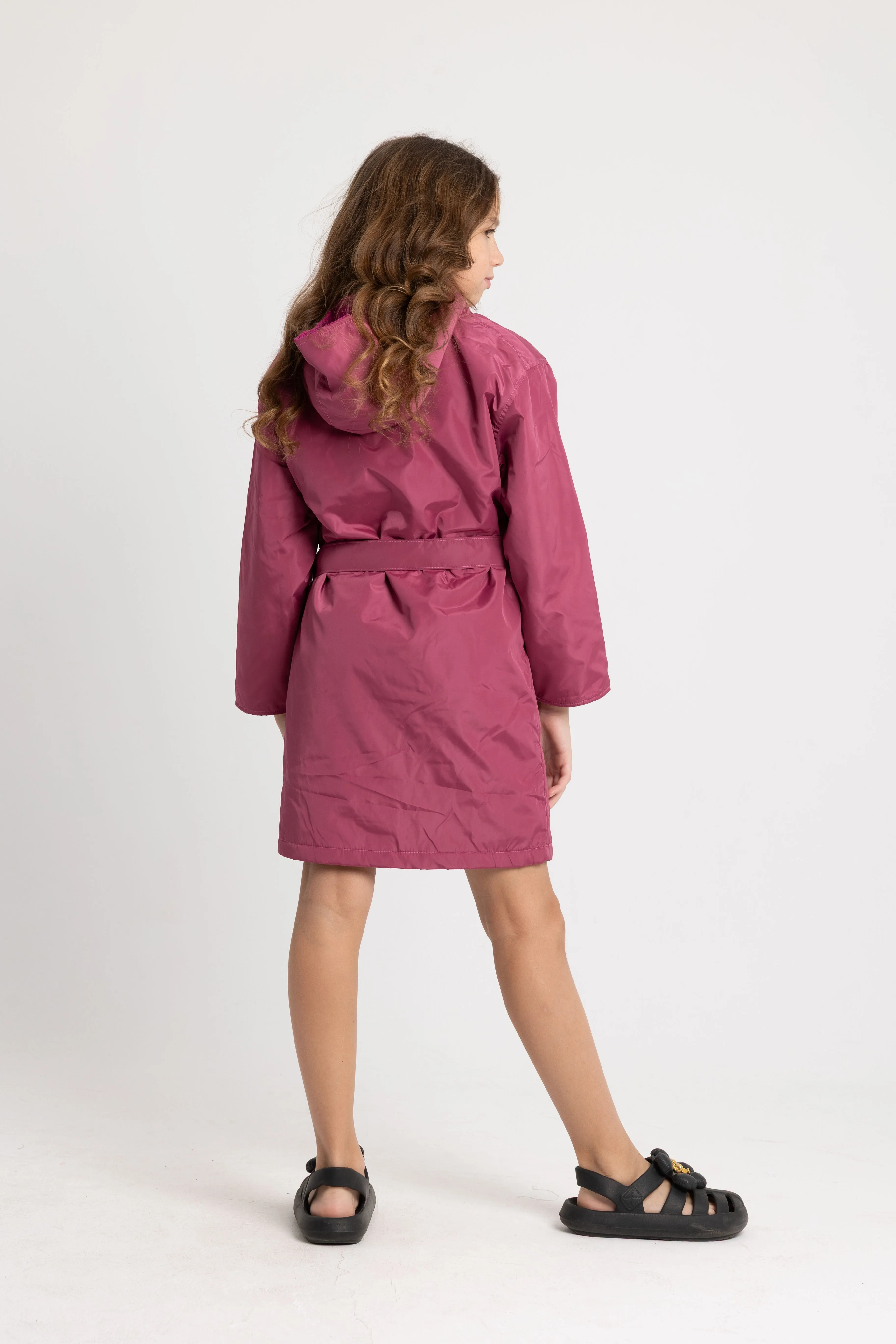 Girls' Waterproof Swim Robe – Cashmere Pink
