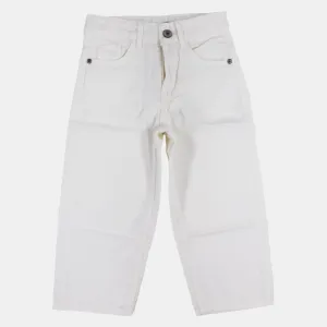 Girls' White Gabardine Pants